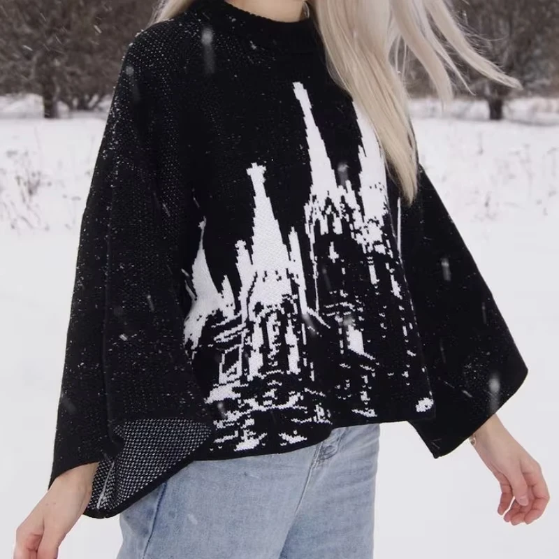 90s Harajuku Loose Sweater Men's Hip Hop Streetwear Winter Gothic Pullover Sweater for Fashion Unisex y2k Clothes Pullover
90s Harajuku Loose Sweater Men's Hip Hop Streetwear Winter Gothic Pullover Sweater for Fashion Unisex y2k Clothes Pullover