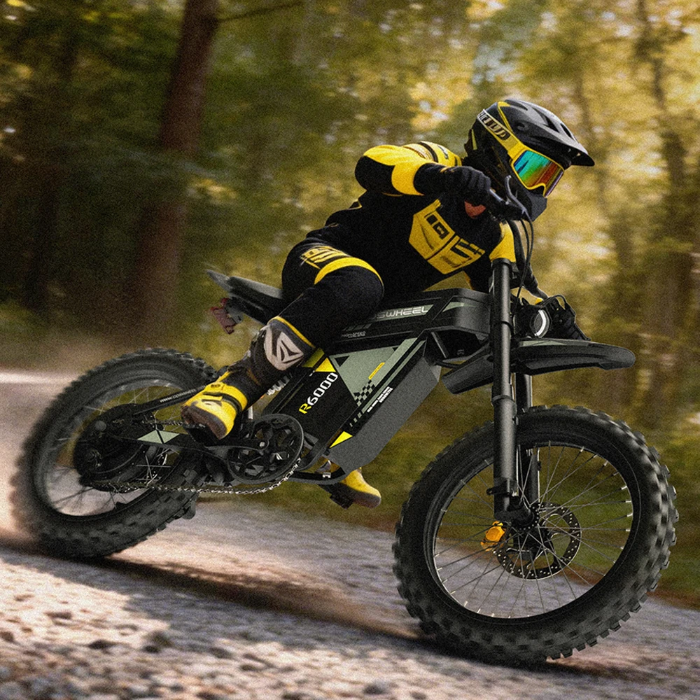 COSWHEEL R6000 Adults Electric Bike 7000W Brushless Gearless Motors 60V30AH Lithium Battery Speed 88Kmh Adult Off Road Ebike
COSWHEEL R6000 Adults Electric Bike 7000W Brushless Gearless Motors 60V30AH Lithium Battery Speed 88Kmh Adult Off Road Ebike