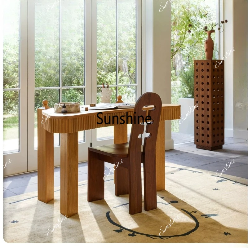 Medieval learning writing table retro special-shaped minimalist desk
Medieval learning writing table retro special-shaped minimalist desk