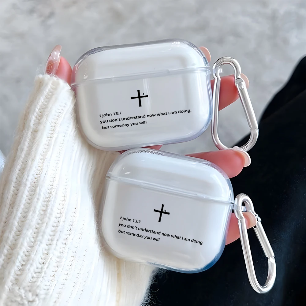 Cross Pattern Bible Verse Clear Earphone Case for AirPods 1/2/3/4 Earbuds Case For AirPods Pro 3/Pro 2/Pro TPU Protective Cover
Cross Pattern Bible Verse Clear Earphone Case for AirPods 1/2/3/4 Earbuds Case For AirPods Pro 3/Pro 2/Pro TPU Protective Cover