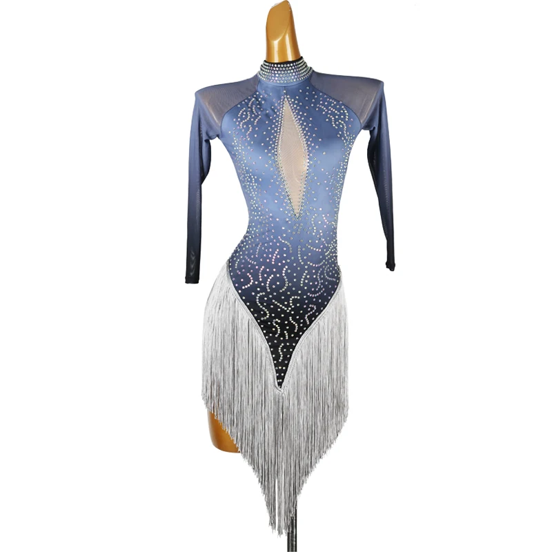 New Latin Dance Wear Womens Prom Suit High End Grey Dress Stage Dancewear Girls Ballroom Clothes Competition Costume Customized
New Latin Dance Wear Womens Prom Suit High End Grey Dress Stage Dancewear Girls Ballroom Clothes Competition Costume Customized