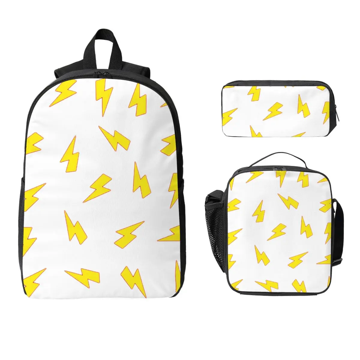 Yellow Lightning Bolts On Red Thunder Bolt Backpack BookBag School Bag Laptop Shoulder Bags 3ps Insulated Lunch Bag Pencil Case
Yellow Lightning Bolts On Red Thunder Bolt Backpack BookBag School Bag Laptop Shoulder Bags 3ps Insulated Lunch Bag Pencil Case