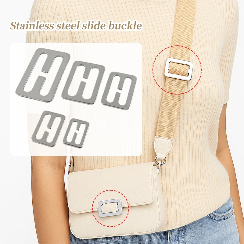 2/5/10Pcs 20-50mm Stainless Steel Adjuster Buckles Bag Strap Tri-Glide Slider Backpack Luggage Loop Webbing Clasp Accessories
2/5/10Pcs 20-50mm Stainless Steel Adjuster Buckles Bag Strap Tri-Glide Slider Backpack Luggage Loop Webbing Clasp Accessories