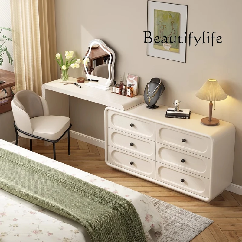 European Cream Dressing Table Storage Light Luxury Desgin Console Vanity Table Modern Drawers Penteadeira Postmodern Furniture
European Cream Dressing Table Storage Light Luxury Desgin Console Vanity Table Modern Drawers Penteadeira Postmodern Furniture