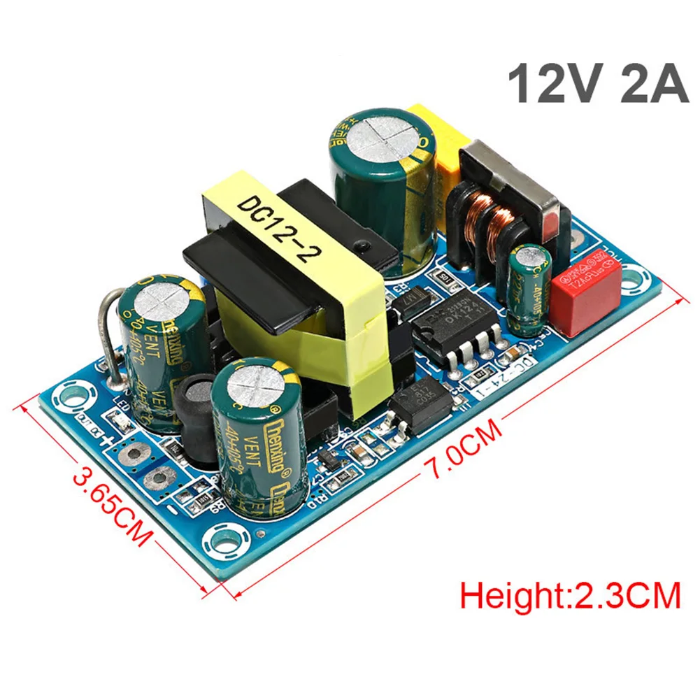 AC 110-220V To DC 12V Step Down Transformer Power Supply Switching Power Module Double-sided PCB For Superior Stability