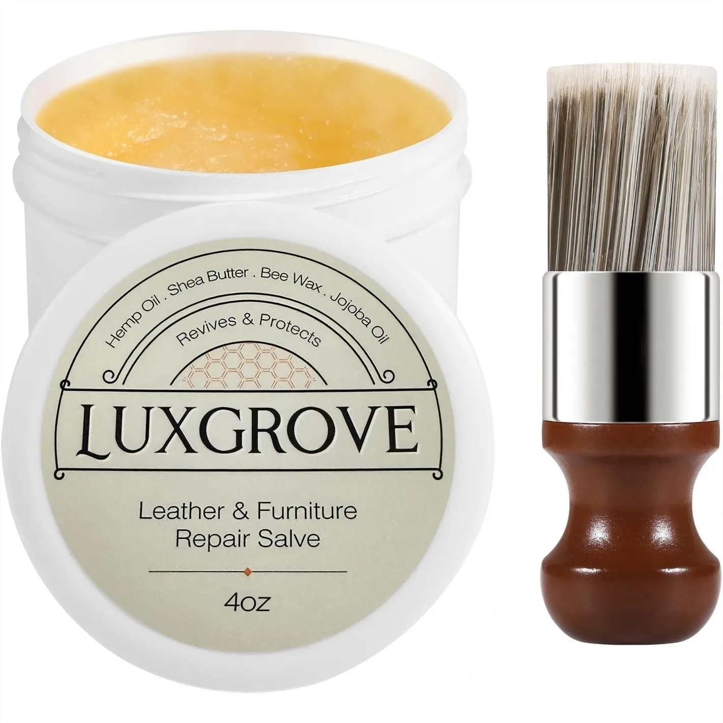 Leather & Furniture Repair Salve, Cleaner and Conditioner to Restore, Protect & Soften Leathercraft, Car Seat, Couch, Shoe,
Leather & Furniture Repair Salve, Cleaner and Conditioner to Restore, Protect & Soften Leathercraft, Car Seat, Couch, Shoe,