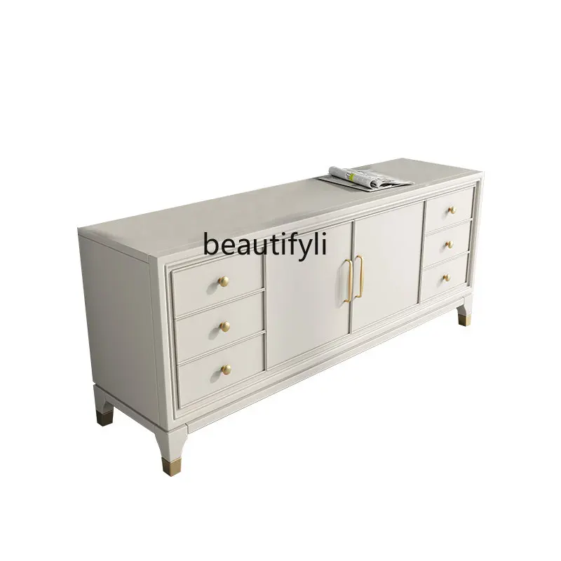 American Light Luxury Solid Wood Bedroom High Modern Simple White Master Bedroom Storage Heightened TV Cabinet
American Light Luxury Solid Wood Bedroom High Modern Simple White Master Bedroom Storage Heightened TV Cabinet
