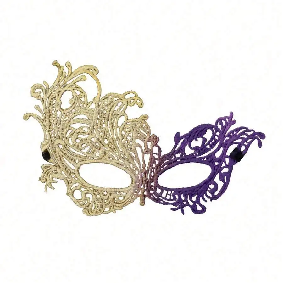 Golden Purple Lace Half Face Mask For Ball Party Performance
Golden Purple Lace Half Face Mask For Ball Party Performance