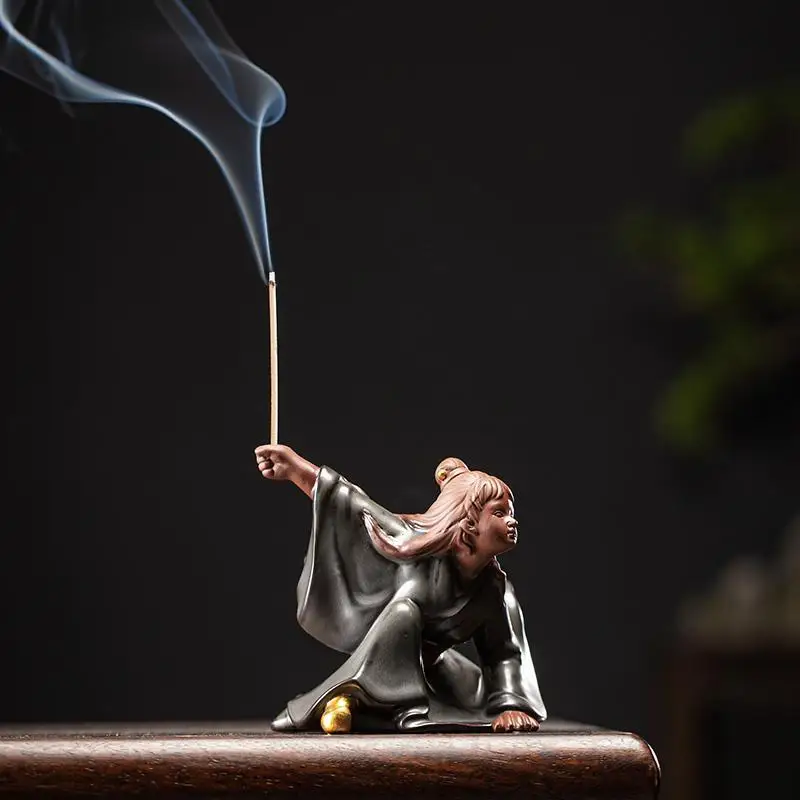 Zisha Clay Teapet Zen Decor Knight Warrior and Lady Incense Holder Stand for Tea Ceremony Tea Table Accessories Collectible Gift
Zisha Clay Teapet Zen Decor Knight Warrior and Lady Incense Holder Stand for Tea Ceremony Tea Table Accessories Collectible Gift