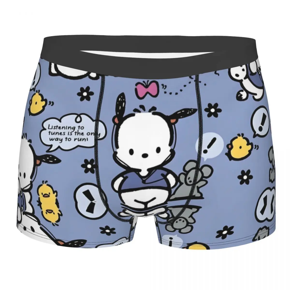 Нижнее белье с героями мультфильмов Sanrio Pochacco по индивидуальному заказу, мужские милые трусы-боксеры с принтом аниме, шорты, мягкие трусы
Нижнее белье с героями мультфильмов Sanrio Pochacco по индивидуальному заказу, мужские милые трусы-боксеры с принтом аниме, шорты, мягкие трусы