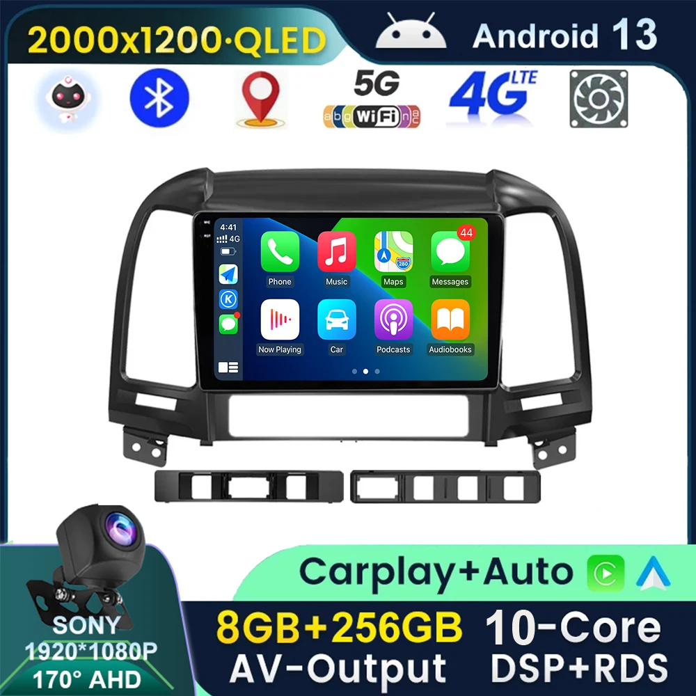 Автомобильная магнитола Carplay на Android 13 для Hyundai Santa Fe 2 2006-2012, мультимедийный видеоплеер с Wi-Fi, Bluetooth, GPS, беспроводное головное устройство
Автомобильная магнитола Carplay на Android 13 для Hyundai Santa Fe 2 2006-2012, мультимедийный видеоплеер с Wi-Fi, Bluetooth, GPS, беспроводное головное устройство