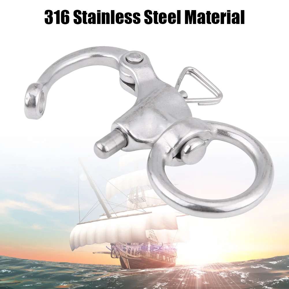 2Pcs 316 Stainless Steel Snap Shackle 76mm for Marine Yacht Round Ring Rigging Buckle Tool OEM Replacement
2Pcs 316 Stainless Steel Snap Shackle 76mm for Marine Yacht Round Ring Rigging Buckle Tool OEM Replacement