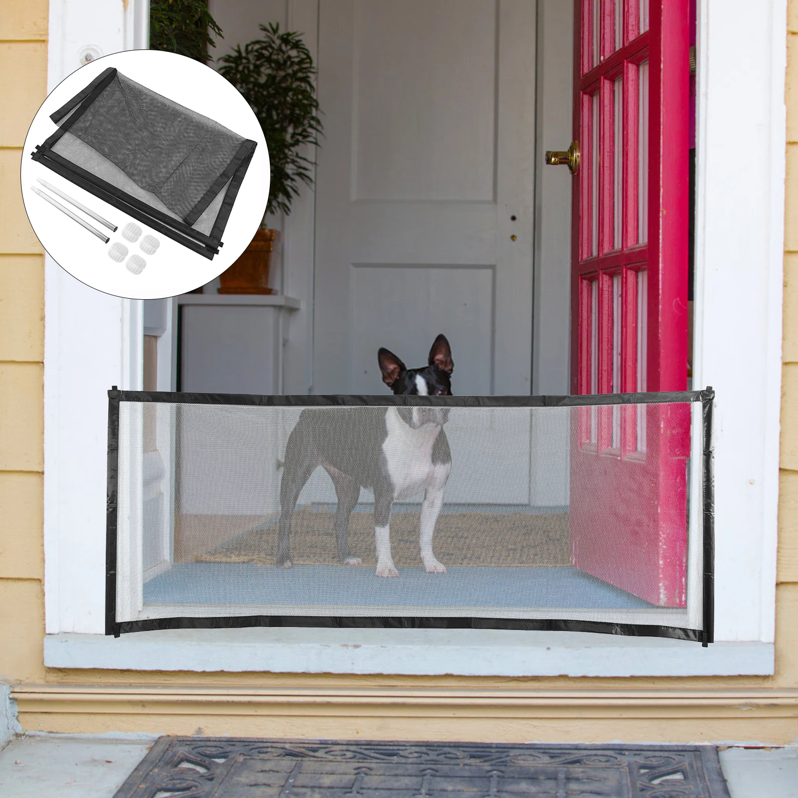 1 set 1 Set 180x72cm Pet Safety Enclosure Nylon Mesh Fence Portable Assembled Dog Barrier Gate Stairs Bedroom Outdoor
1 set 1 Set 180x72cm Pet Safety Enclosure Nylon Mesh Fence Portable Assembled Dog Barrier Gate Stairs Bedroom Outdoor