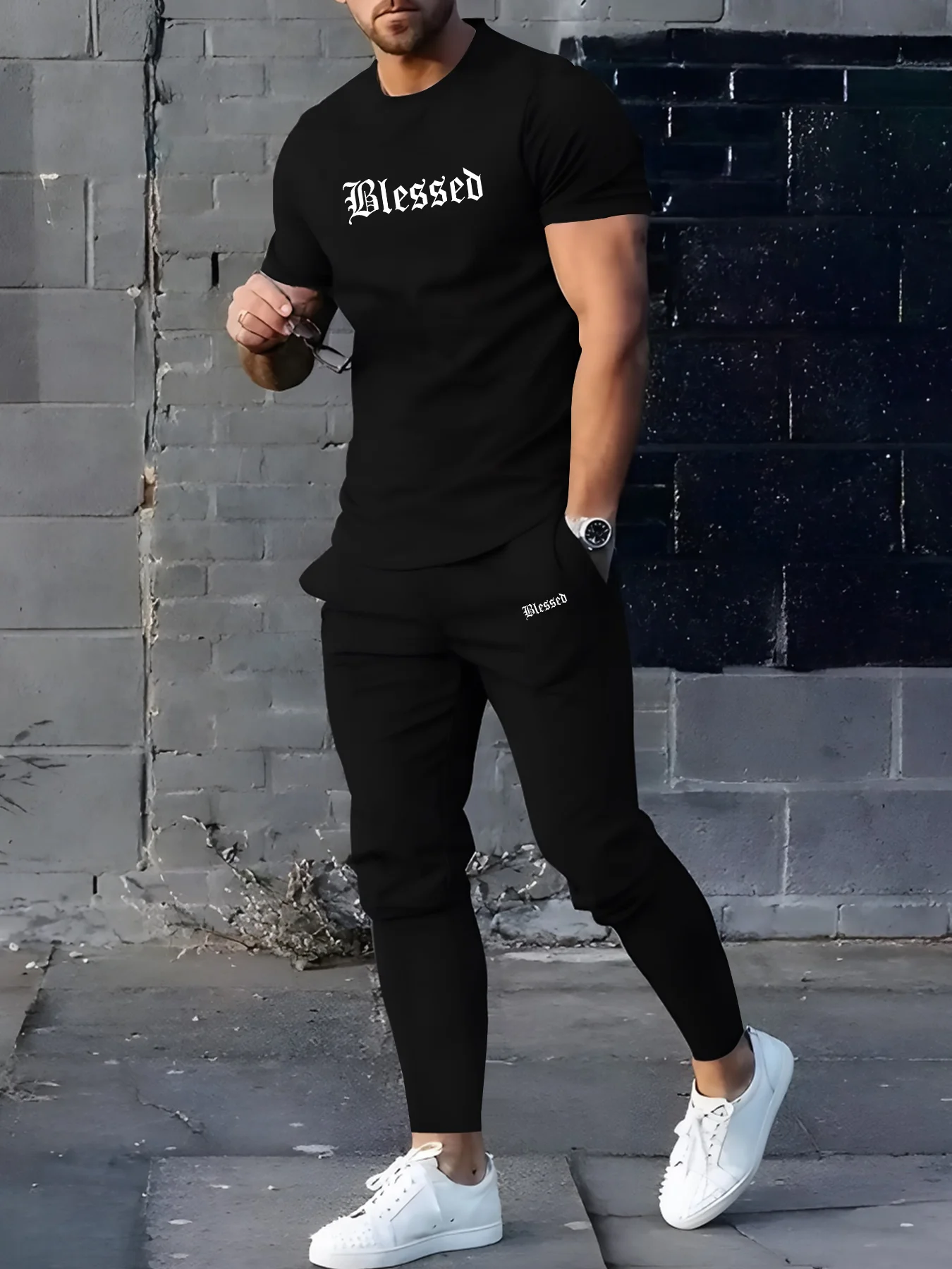 Men's Sweat-Absorbent Casual Sportswear - Pure Cotton Short Sleeve Top & Long Pants Set, T-Shirt Included - Men's Fitness Outfit
Men's Sweat-Absorbent Casual Sportswear - Pure Cotton Short Sleeve Top & Long Pants Set, T-Shirt Included - Men's Fitness Outfit