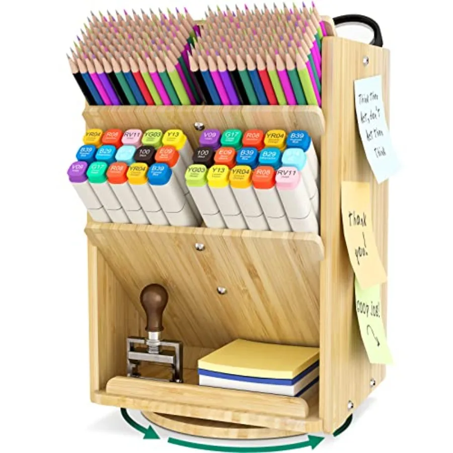 Bamboo Desk Organizer Storage Accessories - Ultra-large 13 compartments 1000+ Pencil Holder Capacity Easy DIY Assembly Rotating
Bamboo Desk Organizer Storage Accessories - Ultra-large 13 compartments 1000+ Pencil Holder Capacity Easy DIY Assembly Rotating