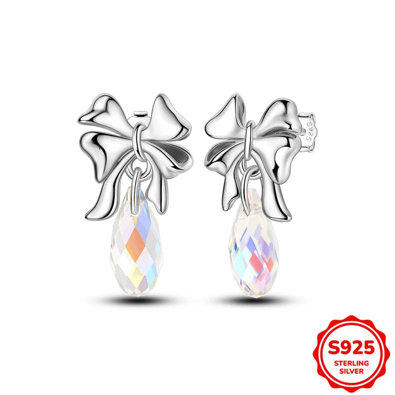 100 %925 Sterling Silver Earrings Women Crystal Bow Earrings Hoop Earring For Anniversary Wedding Jewelry Gift
100 %925 Sterling Silver Earrings Women Crystal Bow Earrings Hoop Earring For Anniversary Wedding Jewelry Gift