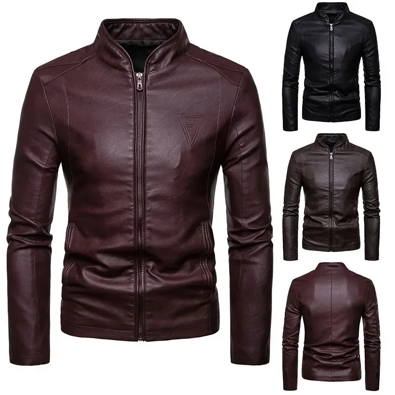 Mens Jackets Mens Faux Leather Jacket Classic Stand Collar Motorcycle Coat Slim Fit with Full Zip Long Sleeve Winter Outdoor
Mens Jackets Mens Faux Leather Jacket Classic Stand Collar Motorcycle Coat Slim Fit with Full Zip Long Sleeve Winter Outdoor