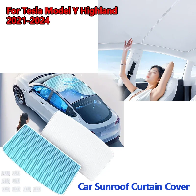 For Tesla Model Y 2021-2024 Model 3 2024-2025 Magnetic Roof Sunscreen Curtain Set Car Sunroof Shade Retractable Sun Visor
For Tesla Model Y 2021-2024 Model 3 2024-2025 Magnetic Roof Sunscreen Curtain Set Car Sunroof Shade Retractable Sun Visor
