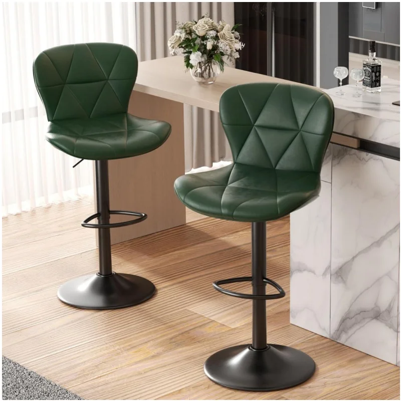 Modern Bar Stools Set of 2, Adjustable Faux Leather Upholstered Swivel Bar Stools, Counter Height Bar Chairs with Back for Kitch
Modern Bar Stools Set of 2, Adjustable Faux Leather Upholstered Swivel Bar Stools, Counter Height Bar Chairs with Back for Kitch