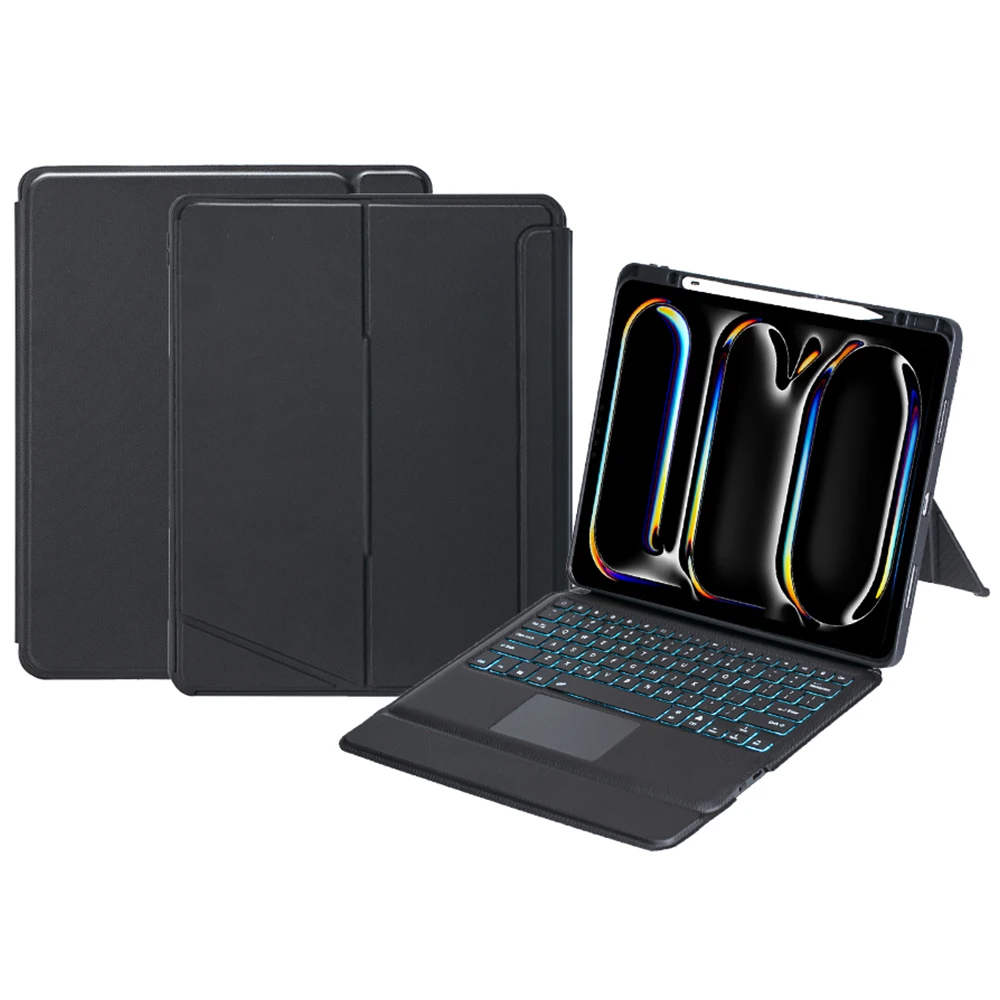 T14B-AS For iPad Pro 13 (2024) Rotation Shaft Stand Leather Tablet Protection Cover + Backlit Touchpad Bluetooth-compatible Keyb
T14B-AS For iPad Pro 13 (2024) Rotation Shaft Stand Leather Tablet Protection Cover + Backlit Touchpad Bluetooth-compatible Keyb