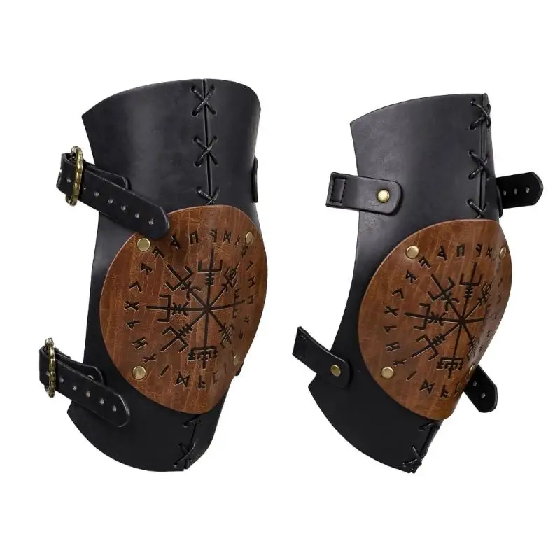 Medieval Knee Armors Nordic Vikinges Knee Brace Leather Embossed Knee Pads Knightes Leg Guards for Halloween Cosplay
Medieval Knee Armors Nordic Vikinges Knee Brace Leather Embossed Knee Pads Knightes Leg Guards for Halloween Cosplay
