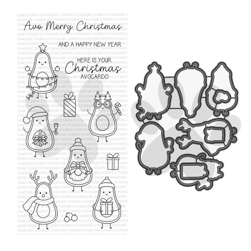 New 2023 Avocardo Christmas Clear Stamps Set Scrapbooking for Paper Making Metal Cutting Dies Frames Card Craft
New 2023 Avocardo Christmas Clear Stamps Set Scrapbooking for Paper Making Metal Cutting Dies Frames Card Craft