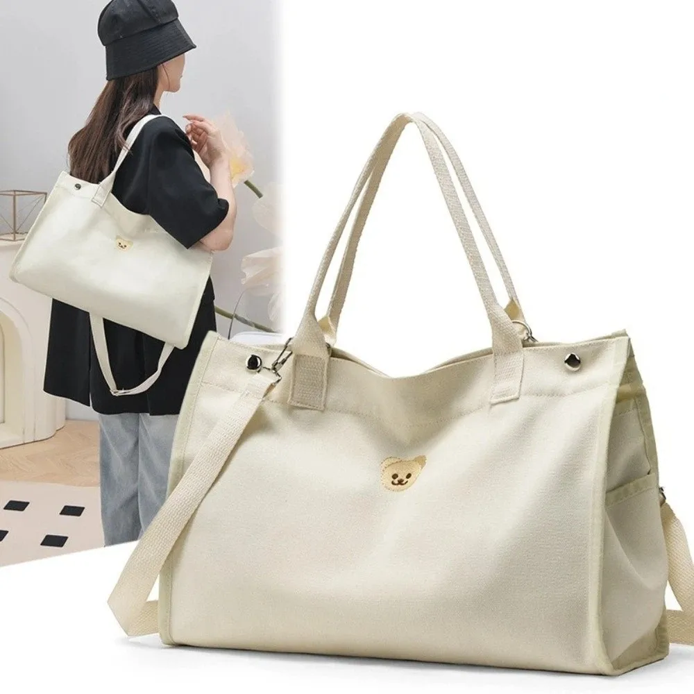 New Cartoon Bear Canvas Mother Bag Multifunctional White Shoulder Crossbody Bag Large Capacity Mommy Bag Women
New Cartoon Bear Canvas Mother Bag Multifunctional White Shoulder Crossbody Bag Large Capacity Mommy Bag Women