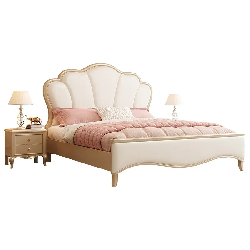 Solid wood bed 1.5m double princess bed master bedroom petal bed
Solid wood bed 1.5m double princess bed master bedroom petal bed