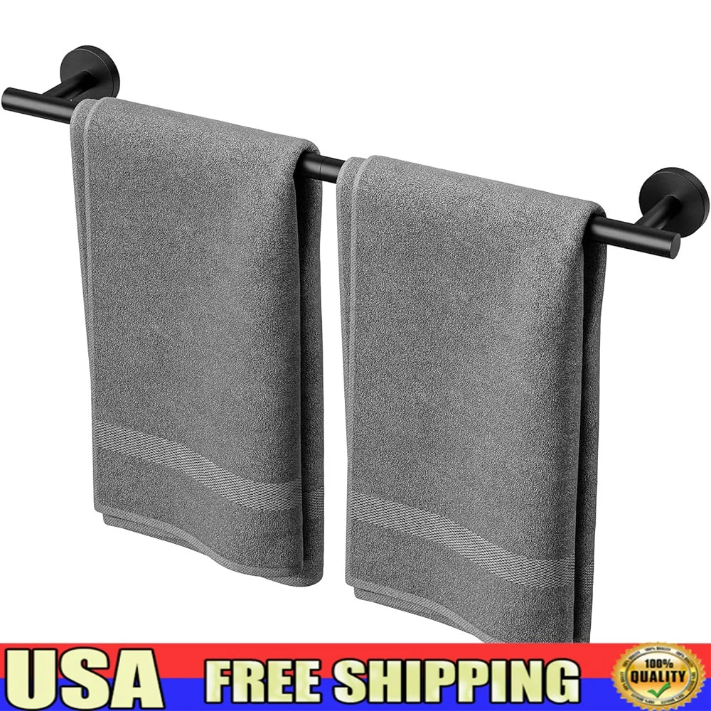 Matte Black Towel Bar 24 Inch Wall Mounted Towel Holder SUS304 Stainless Steel Durable Bathroom Storage Rack Thickened Design
Matte Black Towel Bar 24 Inch Wall Mounted Towel Holder SUS304 Stainless Steel Durable Bathroom Storage Rack Thickened Design