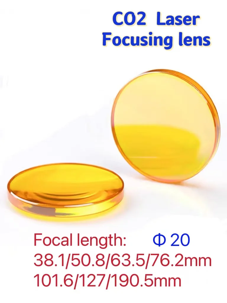 CVD ZnSe laser focusing lens diameter 20 Focus 38.1/50.8/63.5/76.2/101.6/127/190.5mm for CO2 laser cutting machine accessories
CVD ZnSe laser focusing lens diameter 20 Focus 38.1/50.8/63.5/76.2/101.6/127/190.5mm for CO2 laser cutting machine accessories