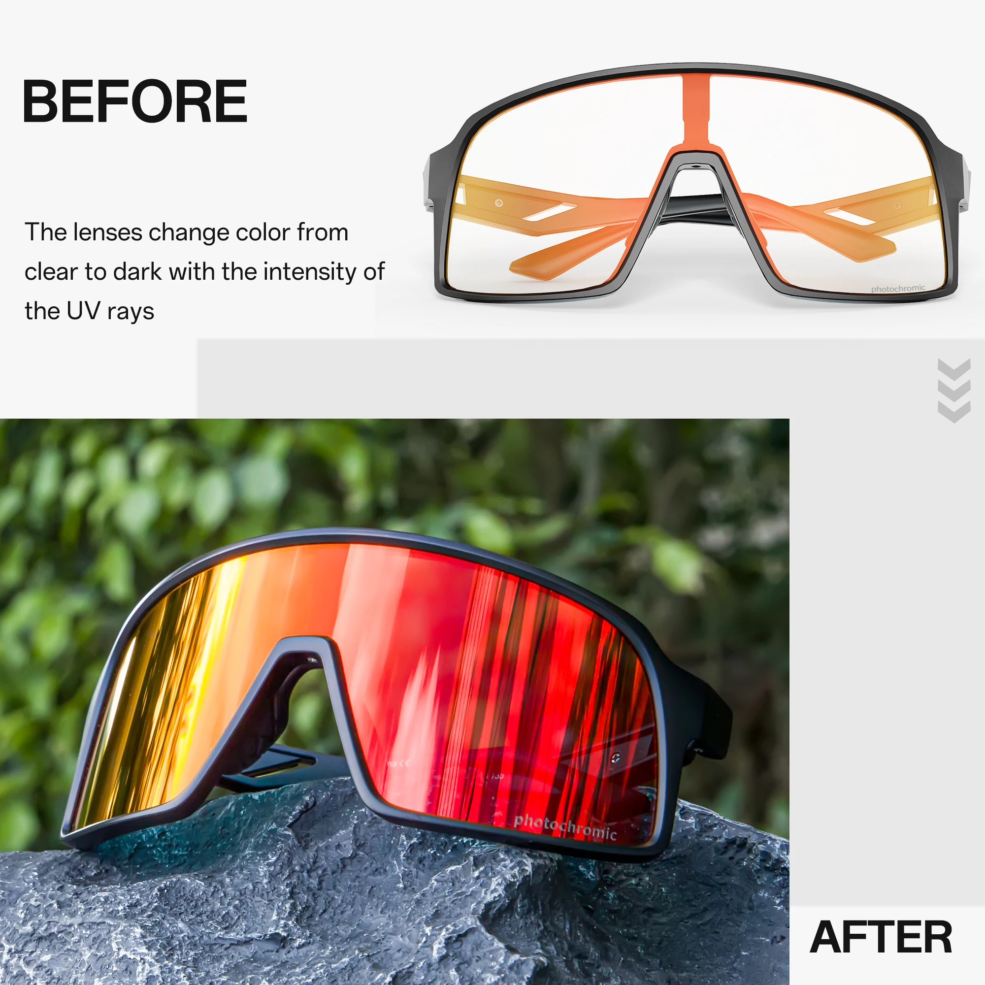 SCVCN Photochromic Cycling Glasses Men Women Mountain Bike Sunglasses MTB Road Bicycle Riding Clear Sports Glasses UV400 Glasses
SCVCN Photochromic Cycling Glasses Men Women Mountain Bike Sunglasses MTB Road Bicycle Riding Clear Sports Glasses UV400 Glasses