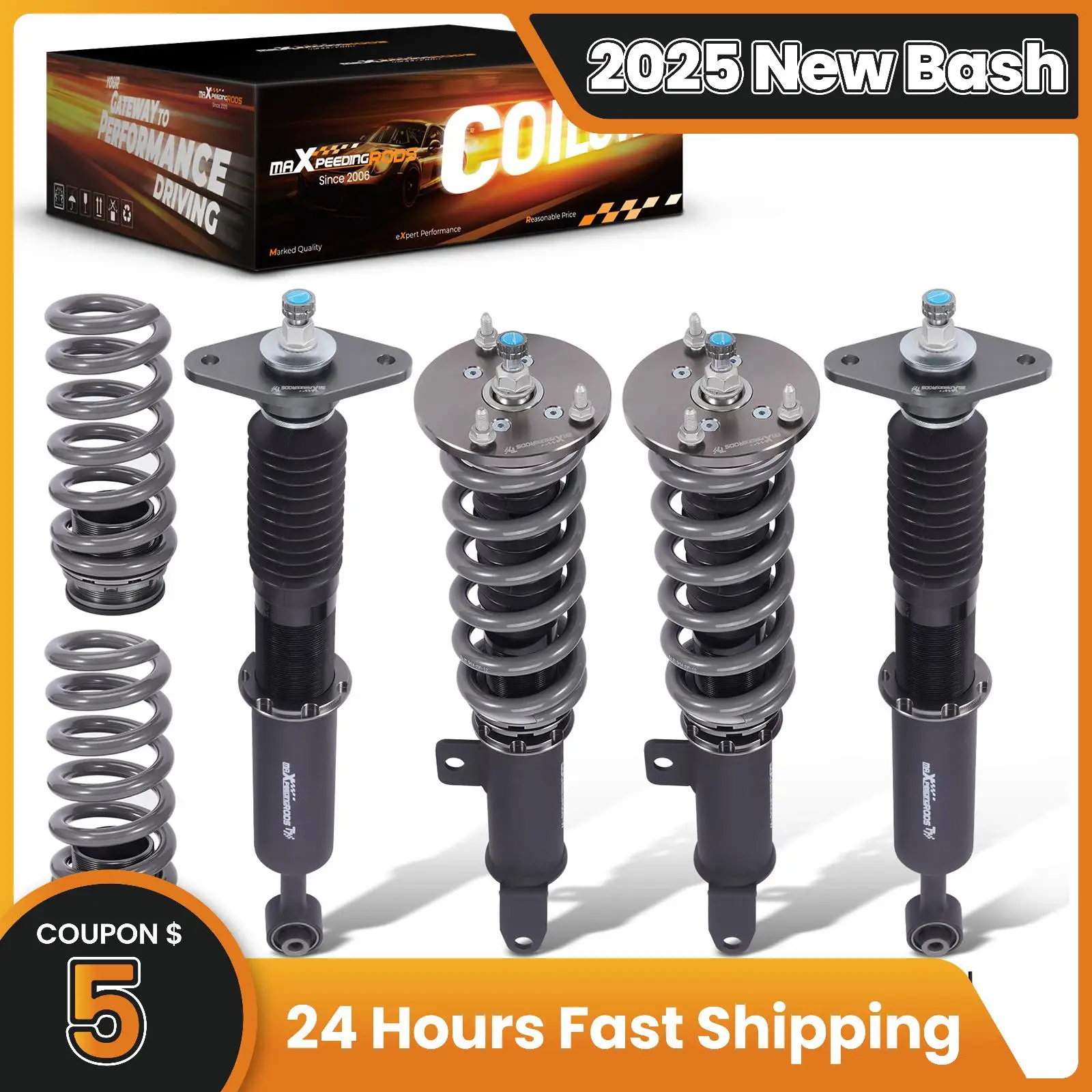 24 Level Damper Coilovers Suspension Springs Kit For Dodge Charger RWD 2011-23
24 Level Damper Coilovers Suspension Springs Kit For Dodge Charger RWD 2011-23