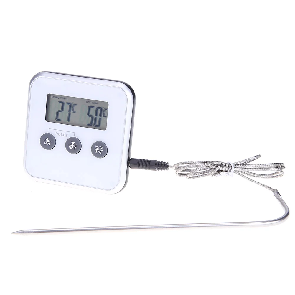 Digital Electronic Thermometer Timer Cooking BBQ Thermometer Kitchen Temperature Tool Food Meat Temperature Meter Gauge Probe
Digital Electronic Thermometer Timer Cooking BBQ Thermometer Kitchen Temperature Tool Food Meat Temperature Meter Gauge Probe