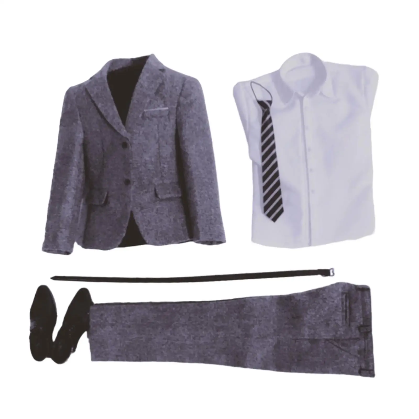 1/6 Scale Male Figure Doll Clothes with Shirt Belt Outfit Full Suit Light Grey Suit Set for 12inch Male Dolls Figure Dress up
1/6 Scale Male Figure Doll Clothes with Shirt Belt Outfit Full Suit Light Grey Suit Set for 12inch Male Dolls Figure Dress up