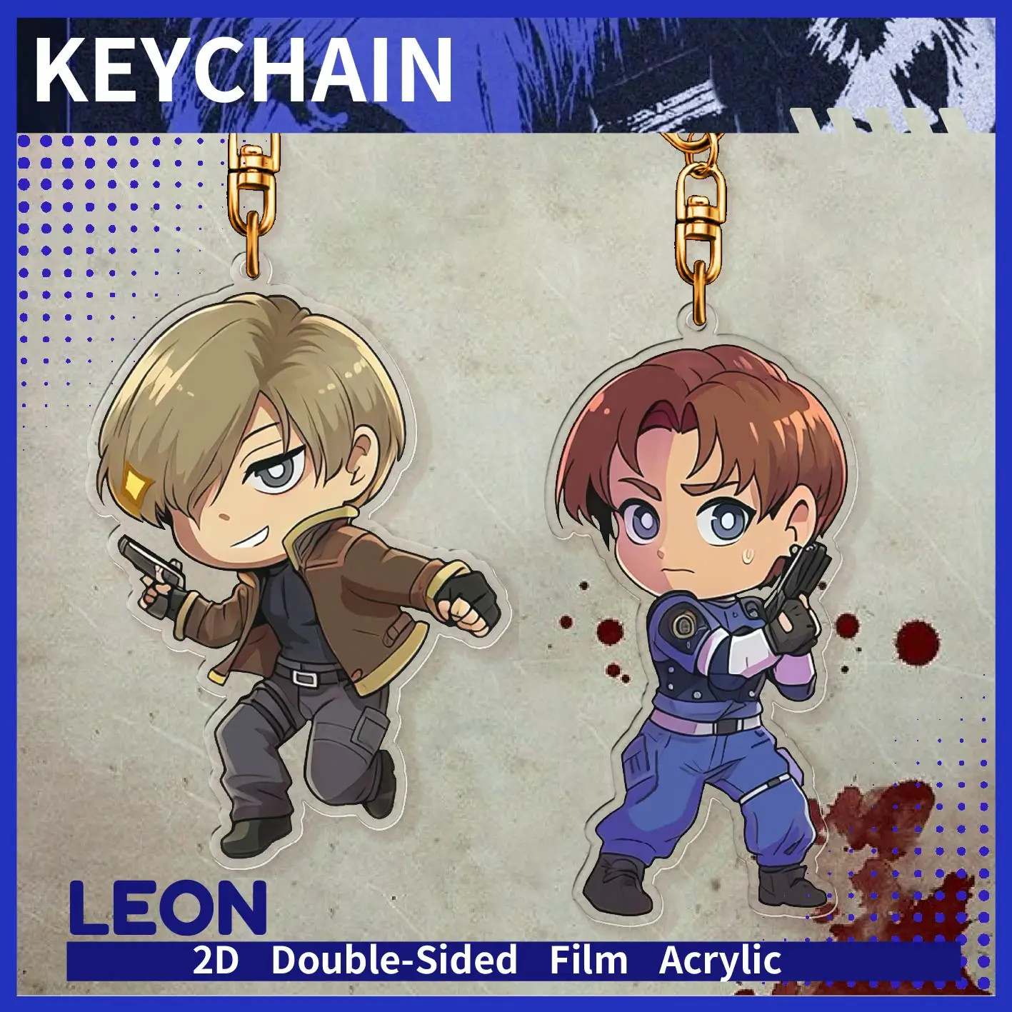 Resident Evil Keychain, Leon S. Kennedy Keychain,Chibi Pendant Car Bag Key Ring Decorative Ornam
Resident Evil Keychain, Leon S. Kennedy Keychain,Chibi Pendant Car Bag Key Ring Decorative Ornam