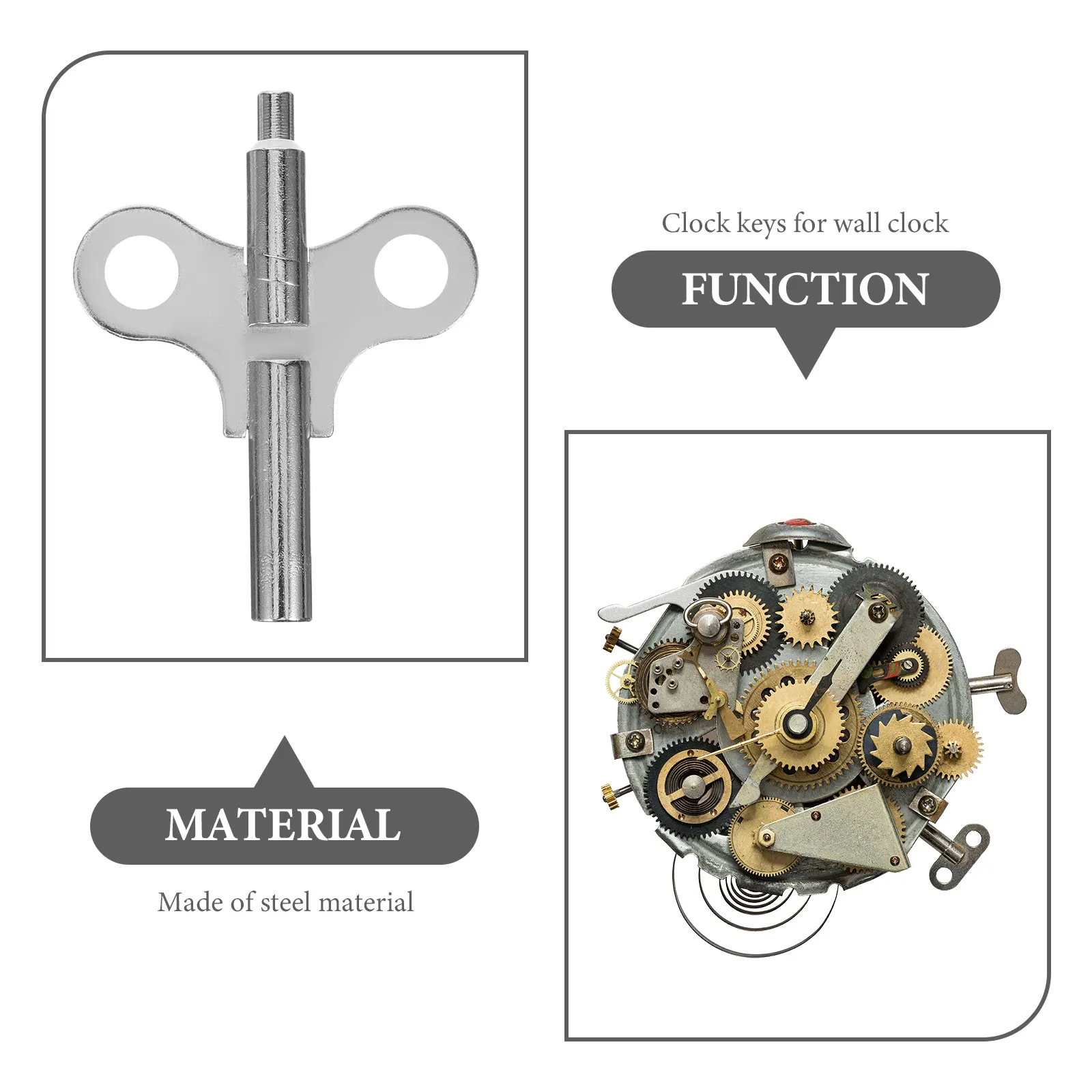 2 Pcs Wind The Key Metal Clock Winding Keys for Motor Wall Mechanism Timeclock Suite Clockwork up
2 Pcs Wind The Key Metal Clock Winding Keys for Motor Wall Mechanism Timeclock Suite Clockwork up