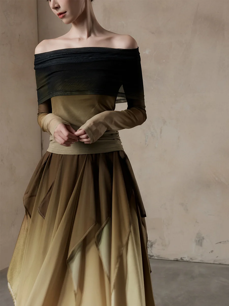 ONMOON Весенне-летний вязаный свитер омбре с одним открытым плечом и длинным рукавом для женщин, приталенный, элегантный, мягкий, из смесового полиэстера
ONMOON Весенне-летний вязаный свитер омбре с одним открытым плечом и длинным рукавом для женщин, приталенный, элегантный, мягкий, из смесового полиэстера