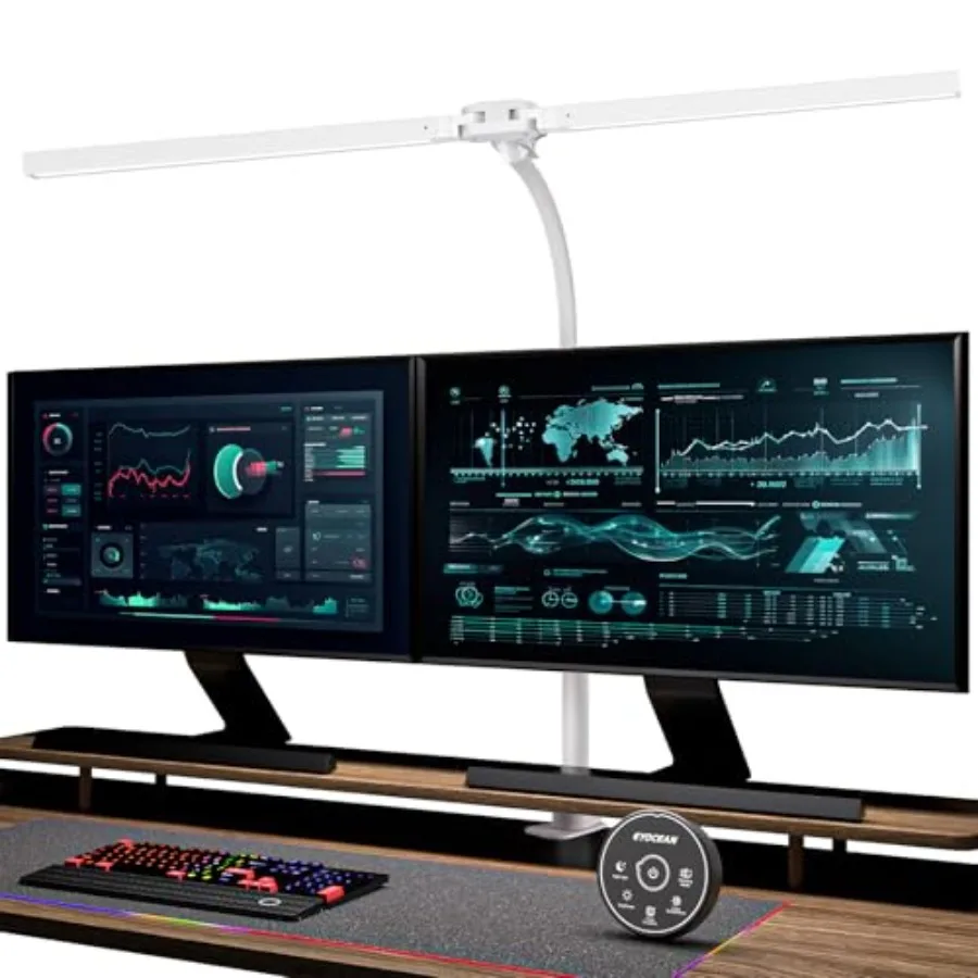 Desk Lamp with Clamp, 31.5" LED Desk Lamp for Home Office, 24W Double Head Desk Light, Dimmable and Color Temperature, Table La
Desk Lamp with Clamp, 31.5" LED Desk Lamp for Home Office, 24W Double Head Desk Light, Dimmable and Color Temperature, Table La