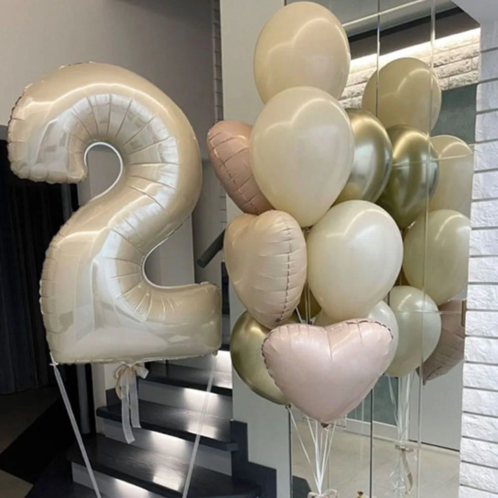16pcs Cream Color Number Heart Foil Balloons Happy Birthday Party Decorations Kids Girl Boy 1 2 3 4 5 6 7 8 9 Year Old Supplies
16pcs Cream Color Number Heart Foil Balloons Happy Birthday Party Decorations Kids Girl Boy 1 2 3 4 5 6 7 8 9 Year Old Supplies