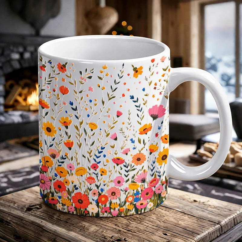 Wildflower Meadow Print Ceramic Mug, Spring Floral Art Coffee Cup, Milk Cup, Office Cup, Drinking Cup, Gift for Friends
Wildflower Meadow Print Ceramic Mug, Spring Floral Art Coffee Cup, Milk Cup, Office Cup, Drinking Cup, Gift for Friends