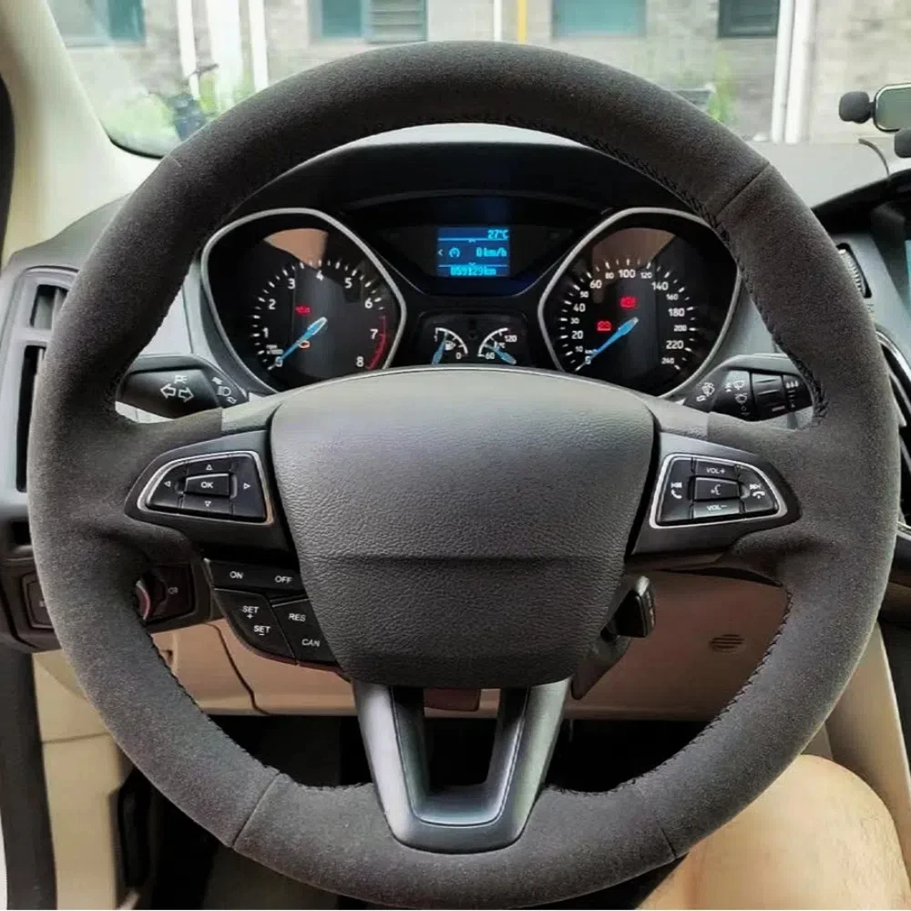 Замшевый чехол на руль автомобиля для Ford Focus 3 2015-2018 Kuga Escape C-MAX Ecosport 2018 2019, аксессуары, чехол на руль
Замшевый чехол на руль автомобиля для Ford Focus 3 2015-2018 Kuga Escape C-MAX Ecosport 2018 2019, аксессуары, чехол на руль