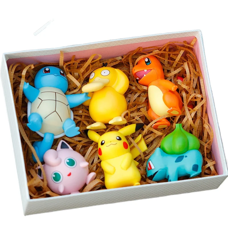6PCS Pokemon Figures Pikachu Squirtle Bulbasaur Charmander Psyduck Jigglypuff Random 1/3 Pack Anime Collectible Toy Gift Merch
6PCS Pokemon Figures Pikachu Squirtle Bulbasaur Charmander Psyduck Jigglypuff Random 1/3 Pack Anime Collectible Toy Gift Merch