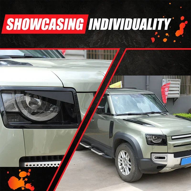 For Land Rover Defender 2020+ Aluminum Alloy Car Headlight Bezel Cover Angry Eyes Style Cover Trim Sticker Car Accessories
For Land Rover Defender 2020+ Aluminum Alloy Car Headlight Bezel Cover Angry Eyes Style Cover Trim Sticker Car Accessories