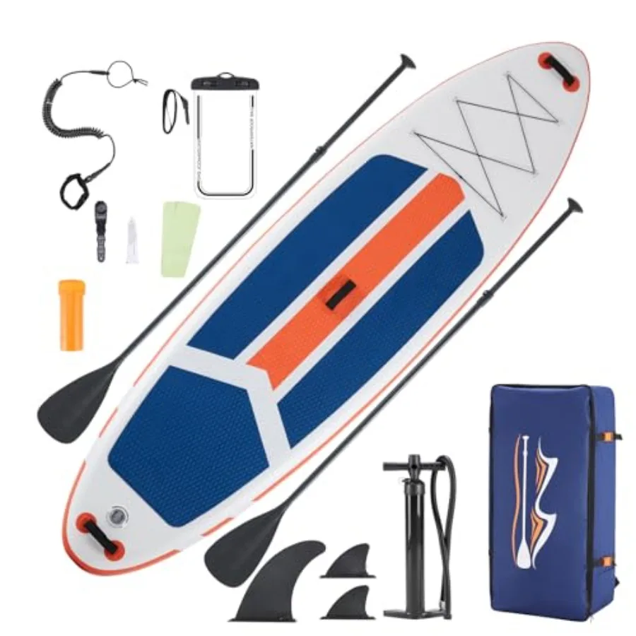 33 Inflatable Paddle Board SUP for beginners and adults, durable PVC material, blue color, ultra-stable design with 3 carry han
33 Inflatable Paddle Board SUP for beginners and adults, durable PVC material, blue color, ultra-stable design with 3 carry han