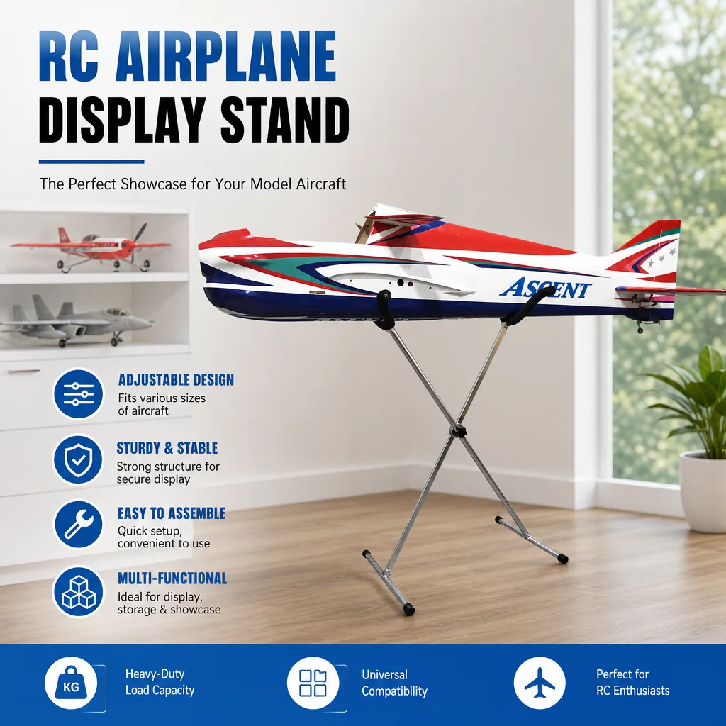 XAERO RC Airplane Display Stand 1PC Multi-function Adjustable Bracket for Model Aircraft Storage Showcase