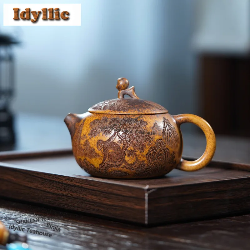 330 мл винтажные чайники Исин из фиолетовой глины, горшок Xishi ручной работы, фарфоровый чайник с необработанной рудой, чайный сервиз Zisha, чайные предметы, подарок
330 мл винтажные чайники Исин из фиолетовой глины, горшок Xishi ручной работы, фарфоровый чайник с необработанной рудой, чайный сервиз Zisha, чайные предметы, подарок