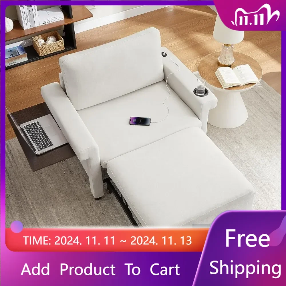 Convertible Sleeper Chair, 3-in-1 Pull Out Sofa Bed Couch with Adjustable Backrest,Chenille Sleeper Sofa Chair Bed,Small Couches
Convertible Sleeper Chair, 3-in-1 Pull Out Sofa Bed Couch with Adjustable Backrest,Chenille Sleeper Sofa Chair Bed,Small Couches
