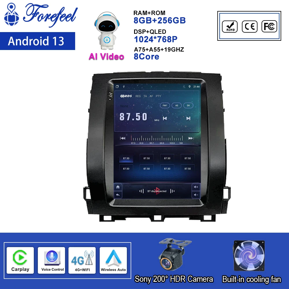 Auto Radio For Toyota Land Cruiser Prado 120 2002-2009 For Intelligent Screen Touch Screen Multimedia Player GPS Navigation DVD
Auto Radio For Toyota Land Cruiser Prado 120 2002-2009 For Intelligent Screen Touch Screen Multimedia Player GPS Navigation DVD