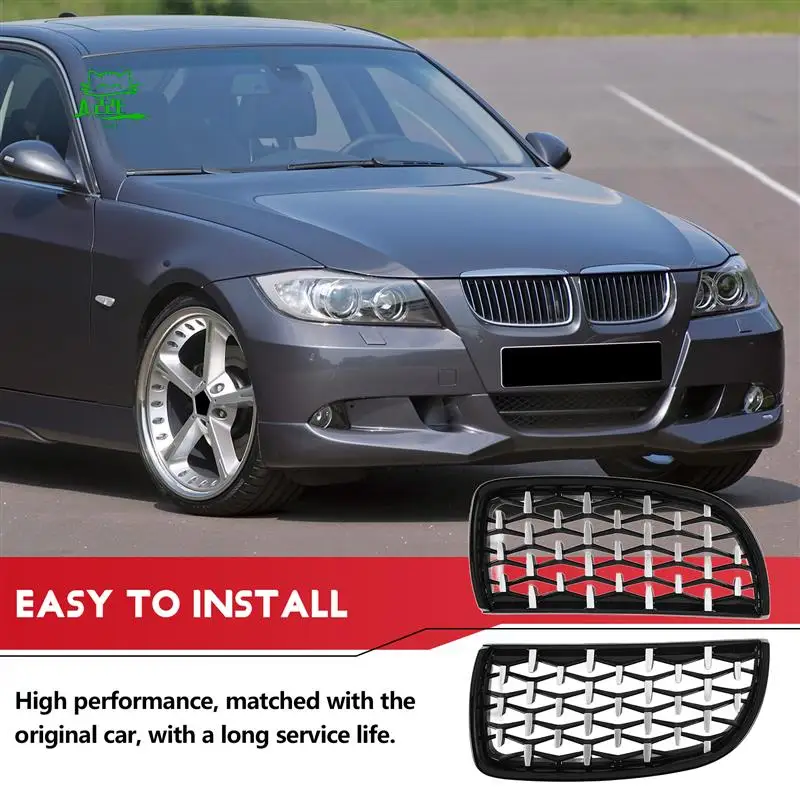 A22E-Gloss Black&Chrome Diamond Meteor Latest Style Grille For -BMW 3 Series E90 E91 325I 328I 335I Pre-LCI 2005-2008
A22E-Gloss Black&Chrome Diamond Meteor Latest Style Grille For -BMW 3 Series E90 E91 325I 328I 335I Pre-LCI 2005-2008