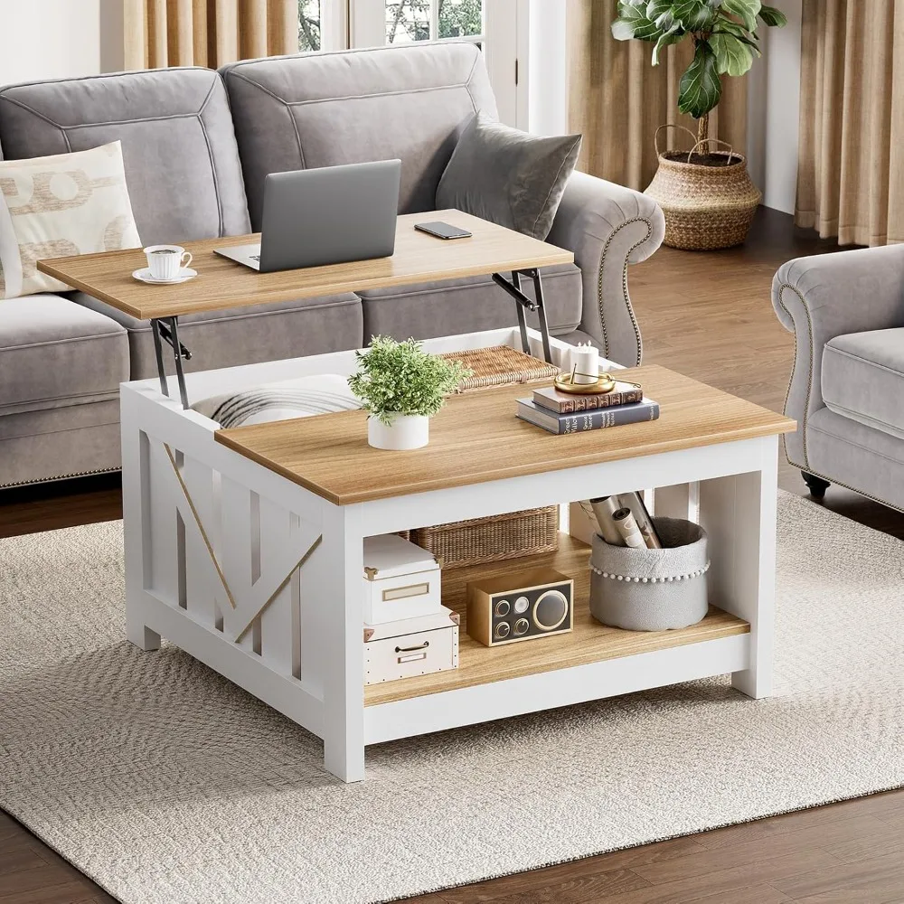 Lift Top Coffee Table, 31.5" Farmhouse Coffee Tables with Storage, Small Square Cocktail Tables, Wood Central Table, Customized
Lift Top Coffee Table, 31.5" Farmhouse Coffee Tables with Storage, Small Square Cocktail Tables, Wood Central Table, Customized